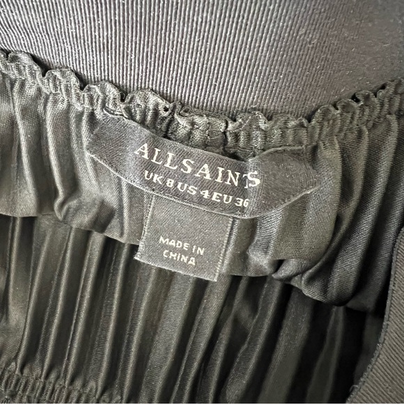 ALLSAINTS Phia Snakeskin Pleated Maxi Skirt - Picture 10 of 12